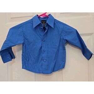 Nautica Toddler Boy's 2T Long Sleeze Button Up Shirt Blue